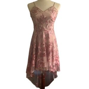 Butterfly Mesh Asymmetrical Midi Dress S Fairycore V-Neck Indie Boho Ethereal